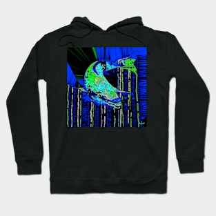 Caribbean Blue Parrot Fish Mosaic Hoodie